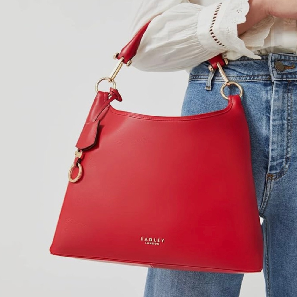 NWT RADLEY LONDON Cuba Street Medium Open top Dark Red Bag
